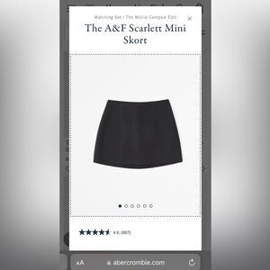 Abercrombie The A&F Scarlett Mini Skort.